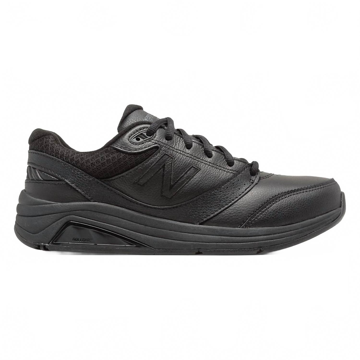 New New Balance Women's Leather 928v3 Shoe In Black/Black